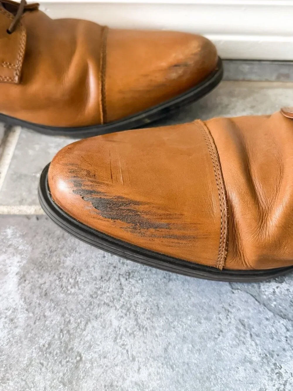 Clarks Mens Cap Toe Oxford Dress Shoes Brown Leather Comfort Size 15